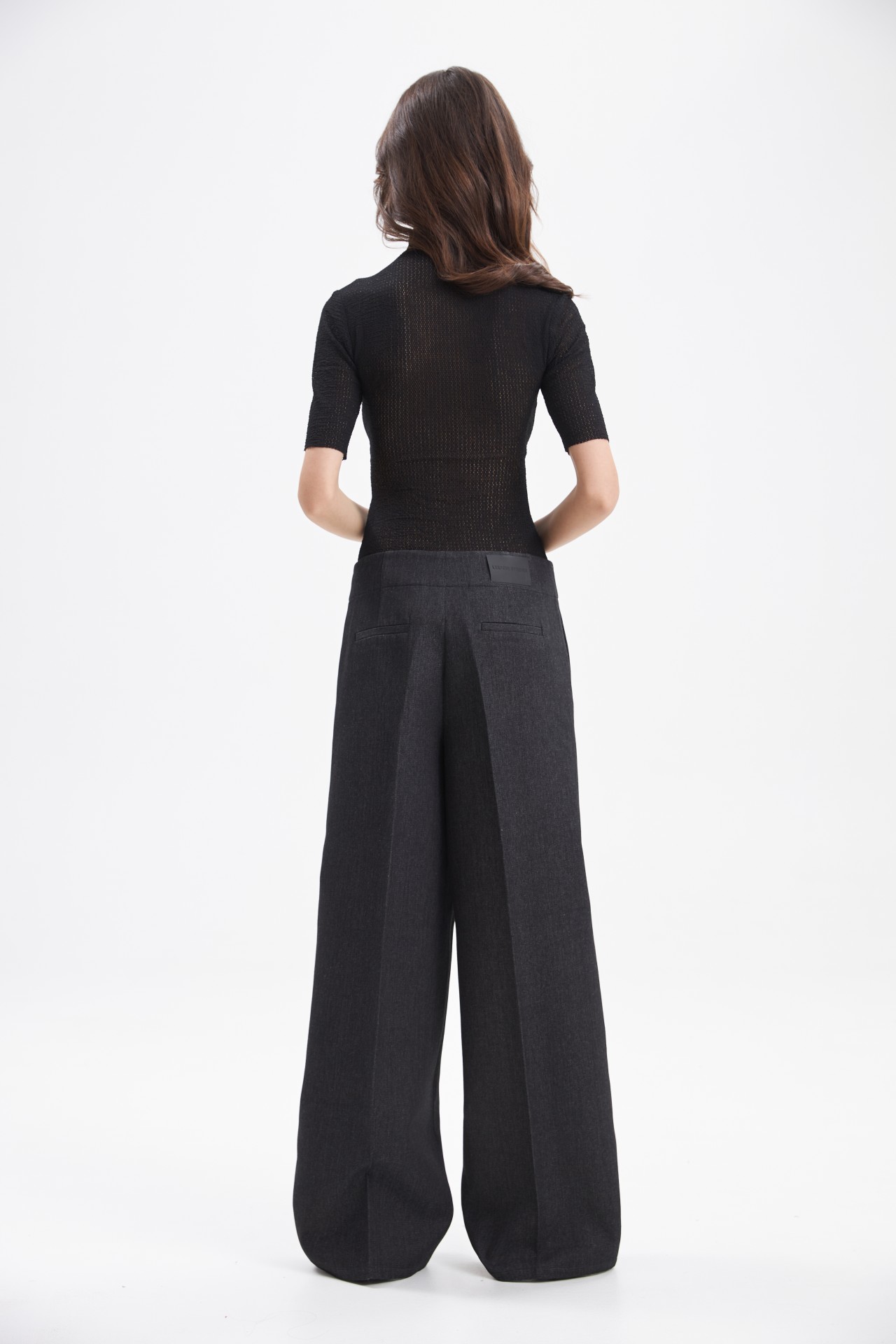DANI DENIM TROUSERS, BLACK