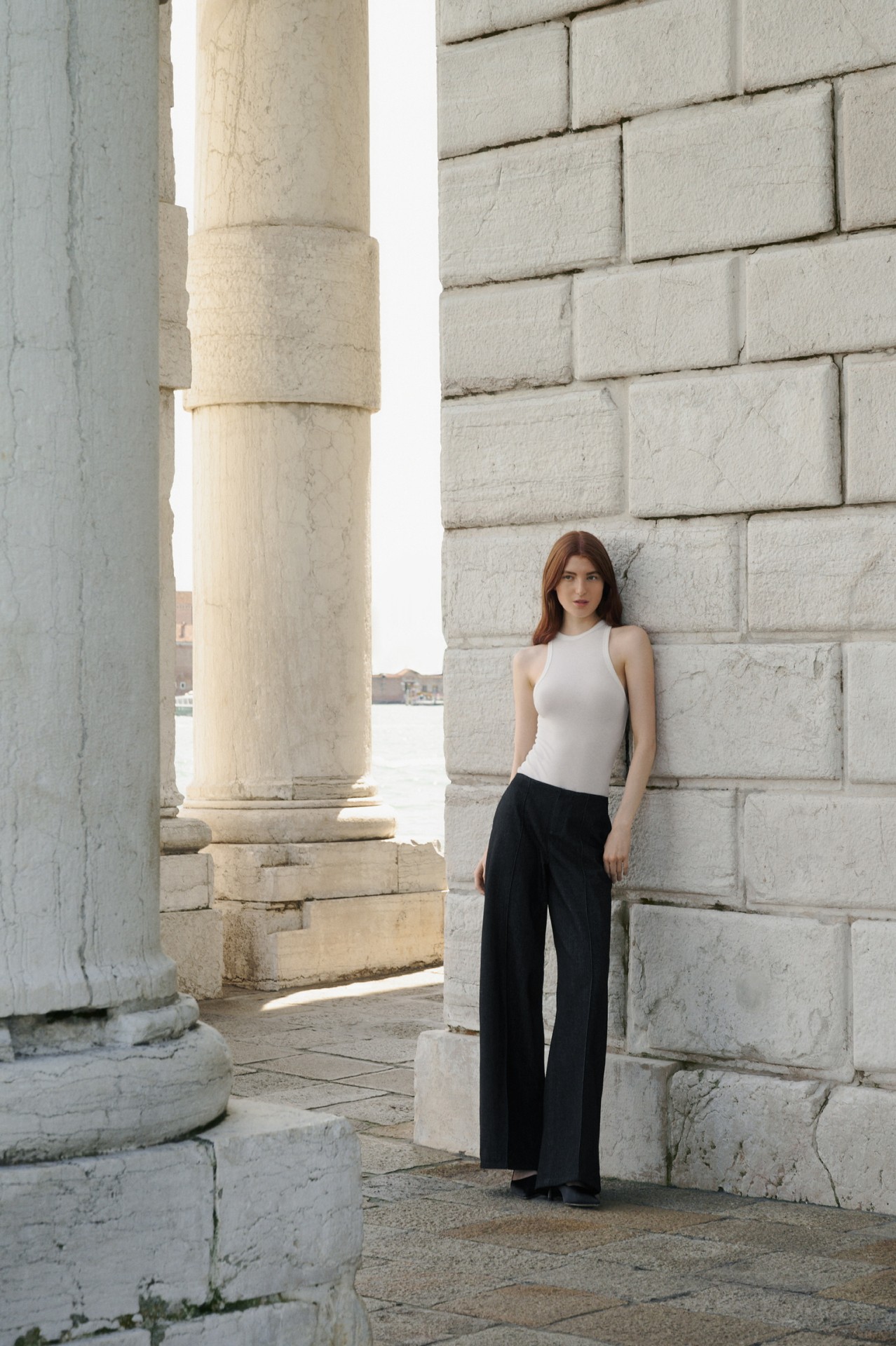 DANI DENIM TROUSERS, BLACK