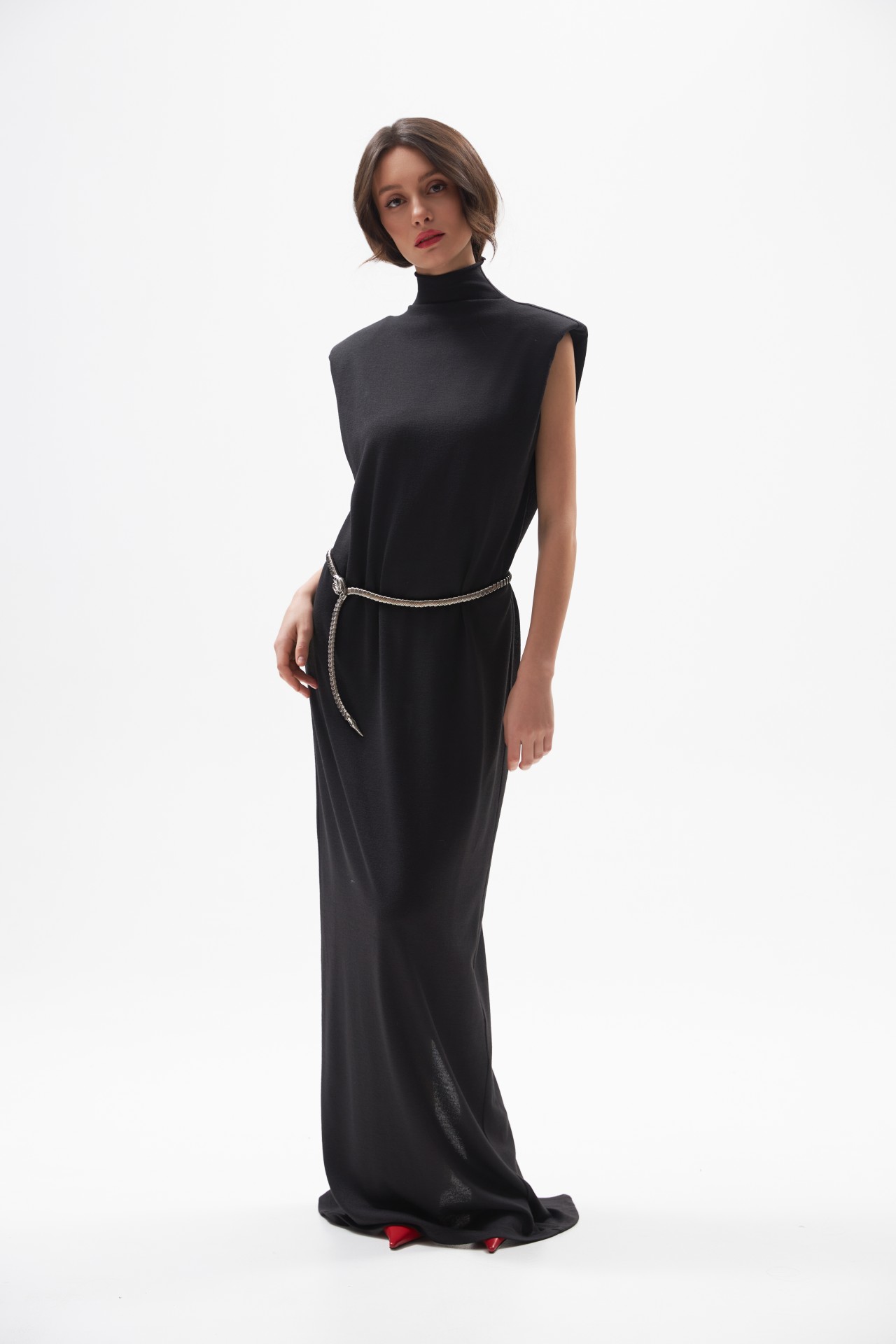 DESSY DRESS, BLACK JERSEY
