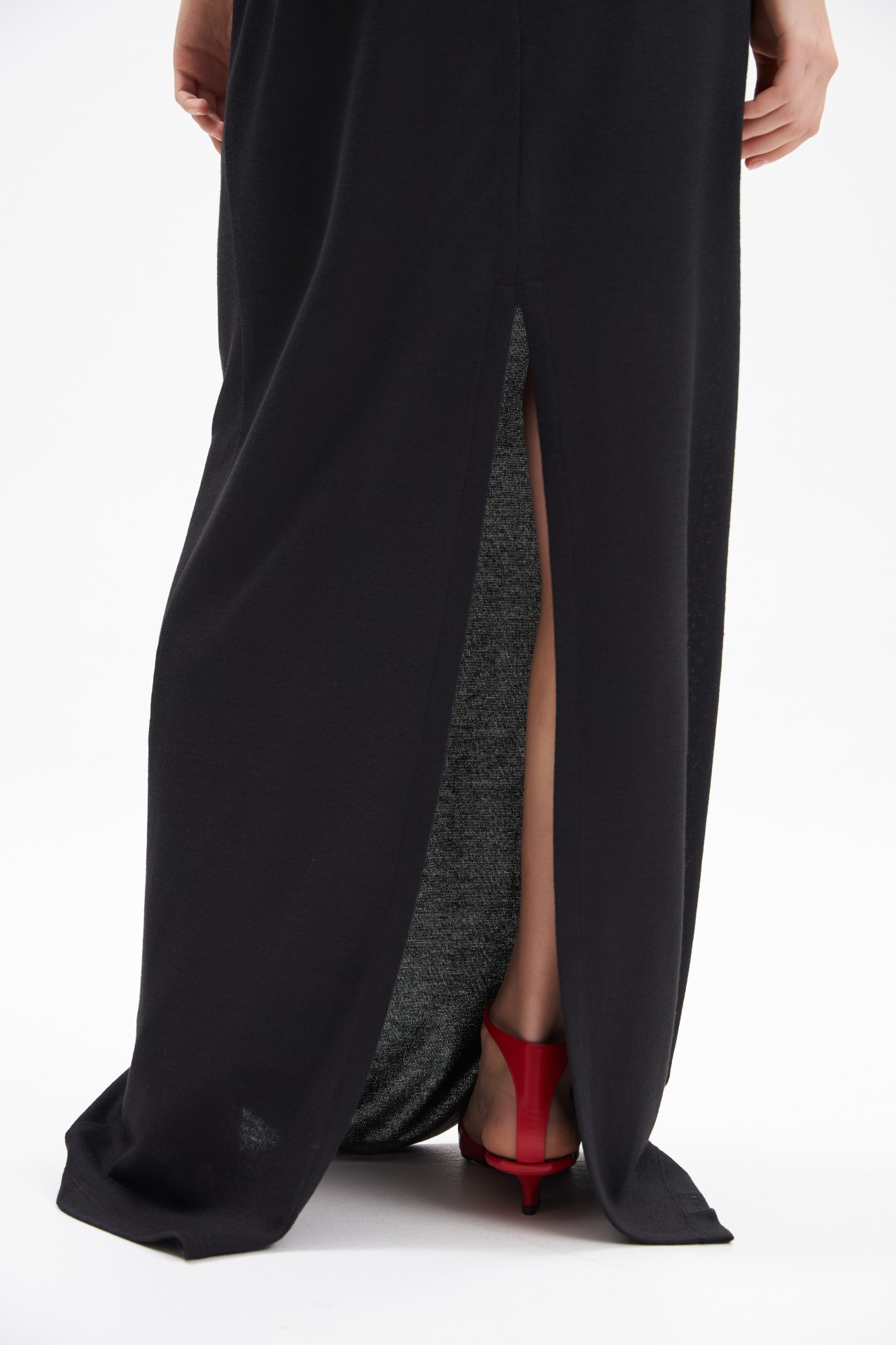 DESSY DRESS, BLACK JERSEY