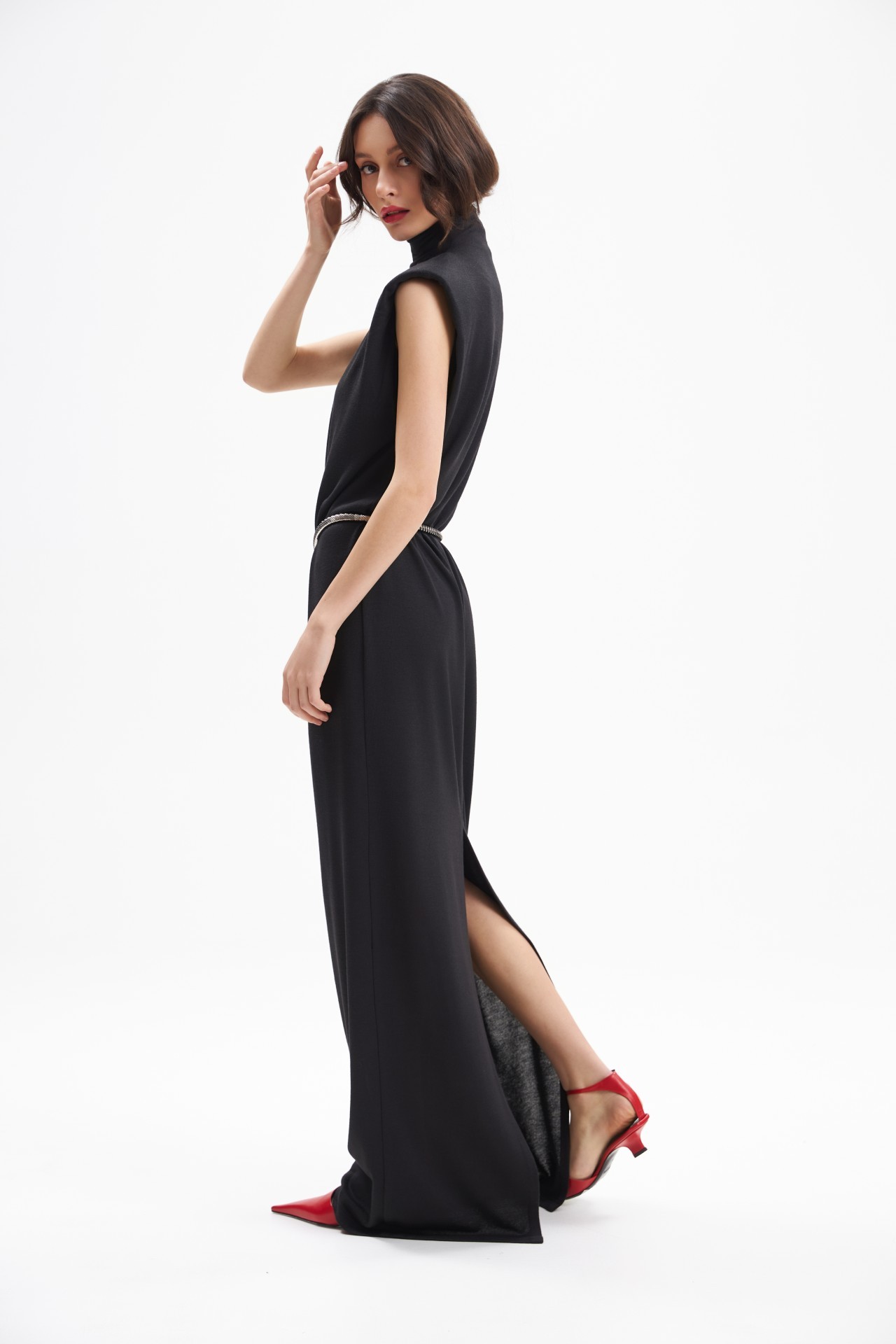 DESSY DRESS, BLACK JERSEY
