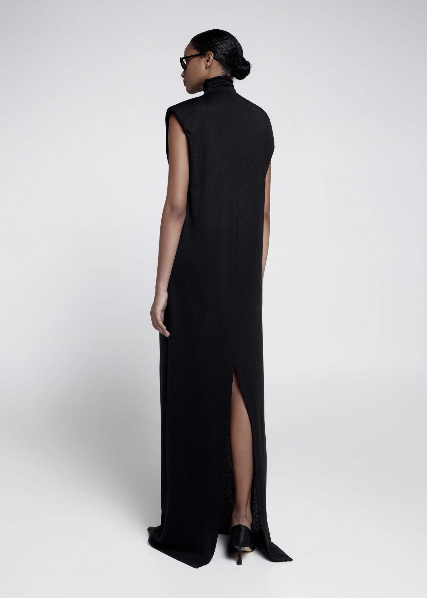 DESSY DRESS, BLACK JERSEY