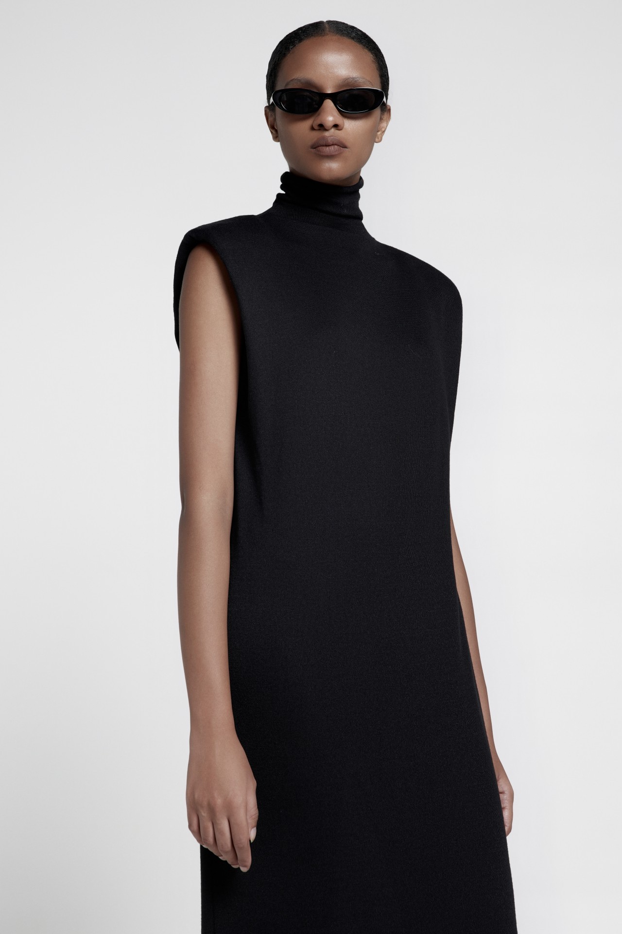 DESSY DRESS, BLACK JERSEY
