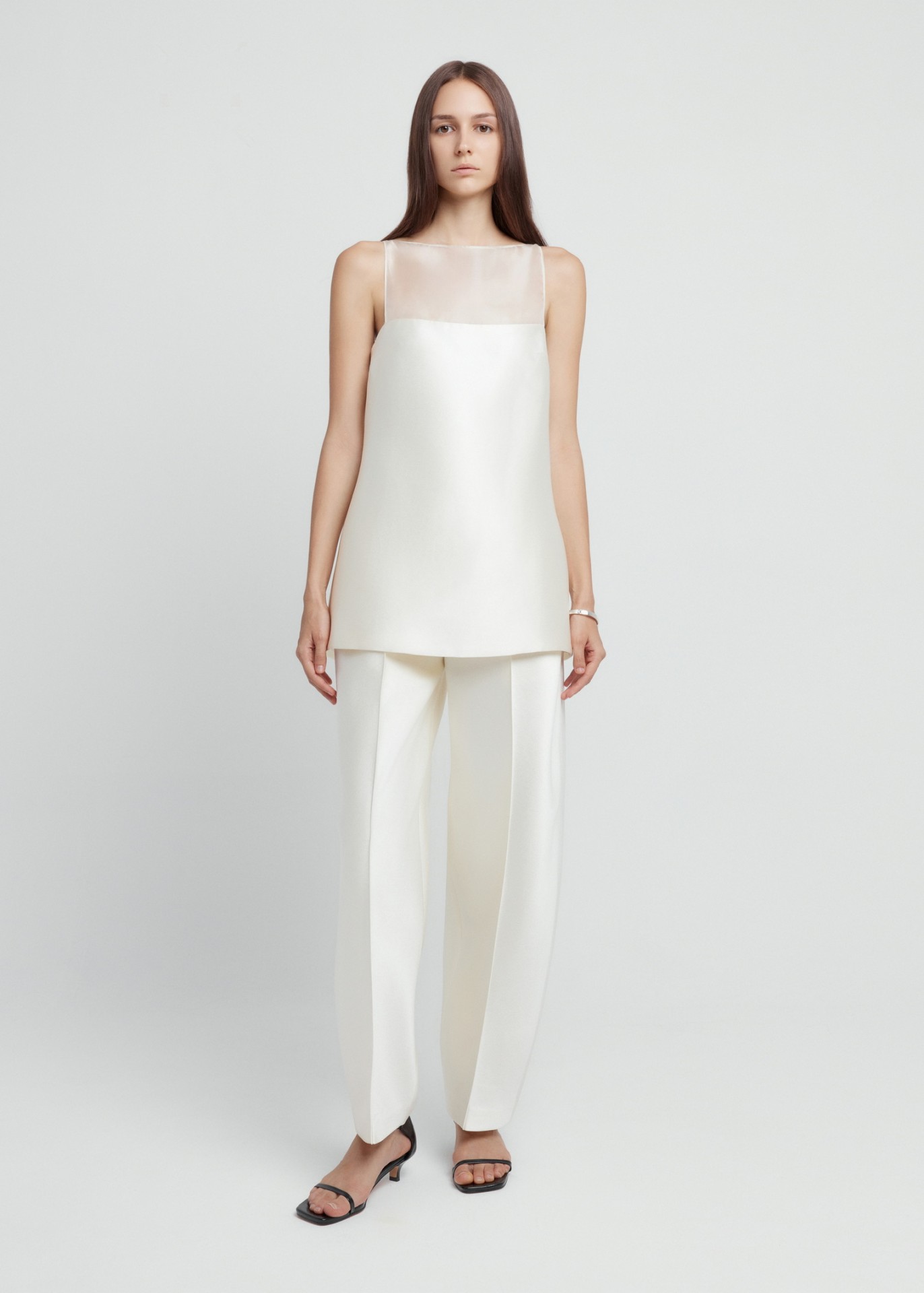 ELI TAFFETA TROUSERS, IVORY