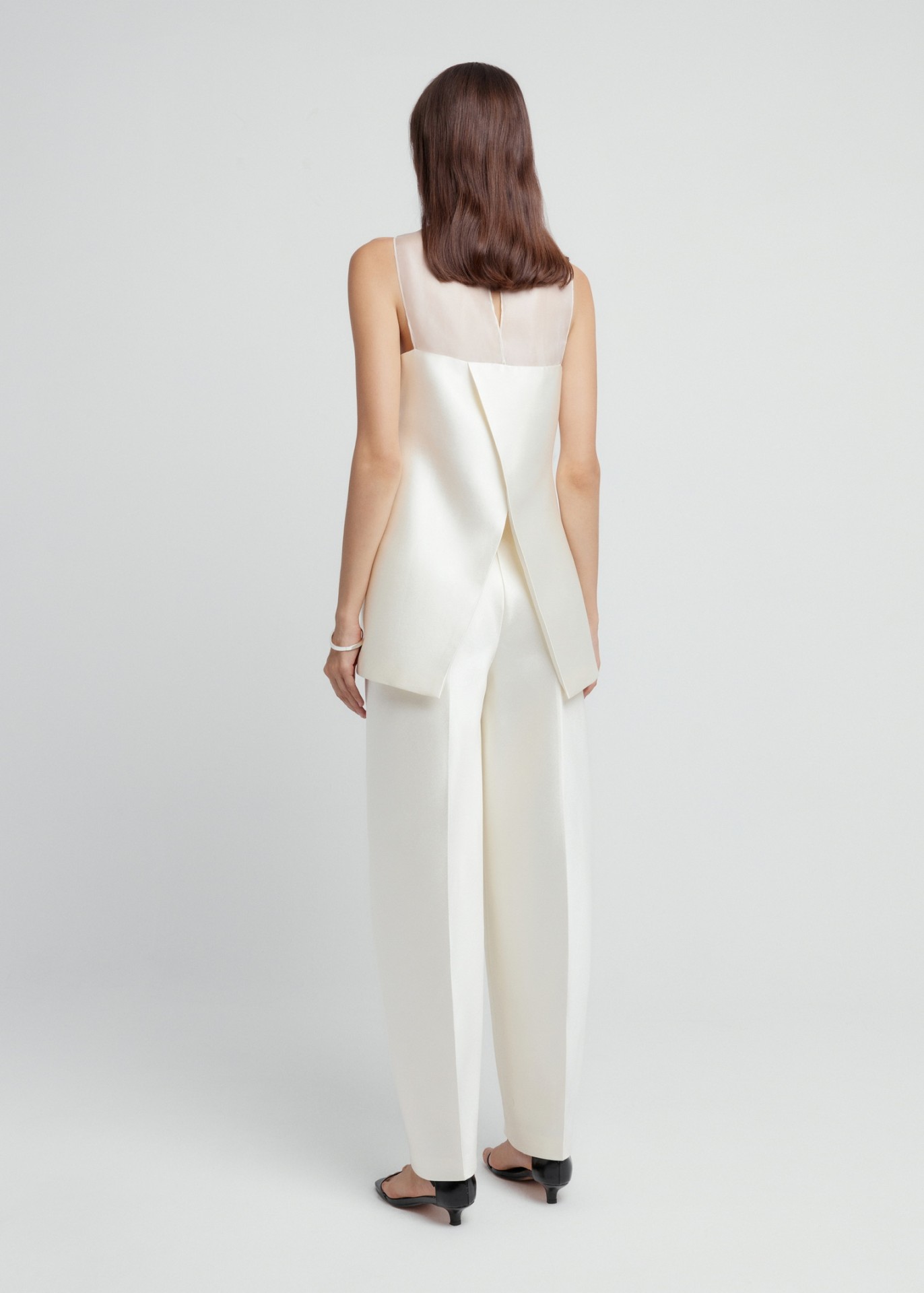 ELI TAFFETA TROUSERS, IVORY