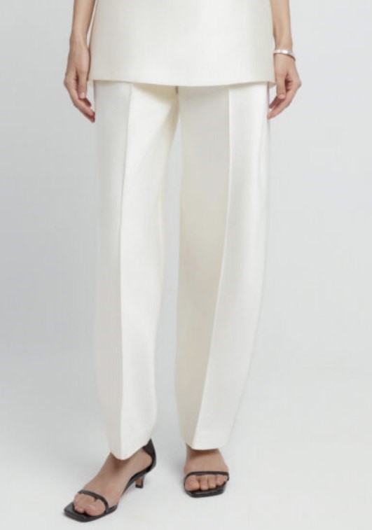 ELI TAFFETA TROUSERS, IVORY