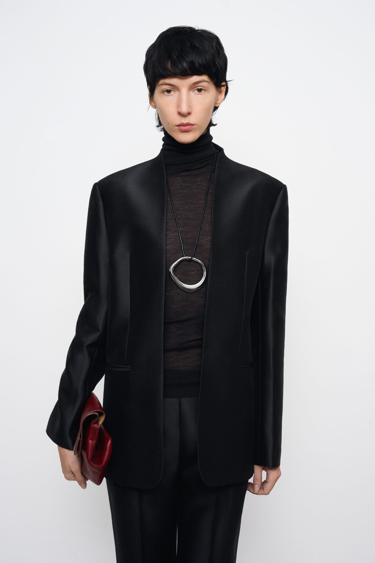 GABRIELE COAT TAFFETA, BLACK