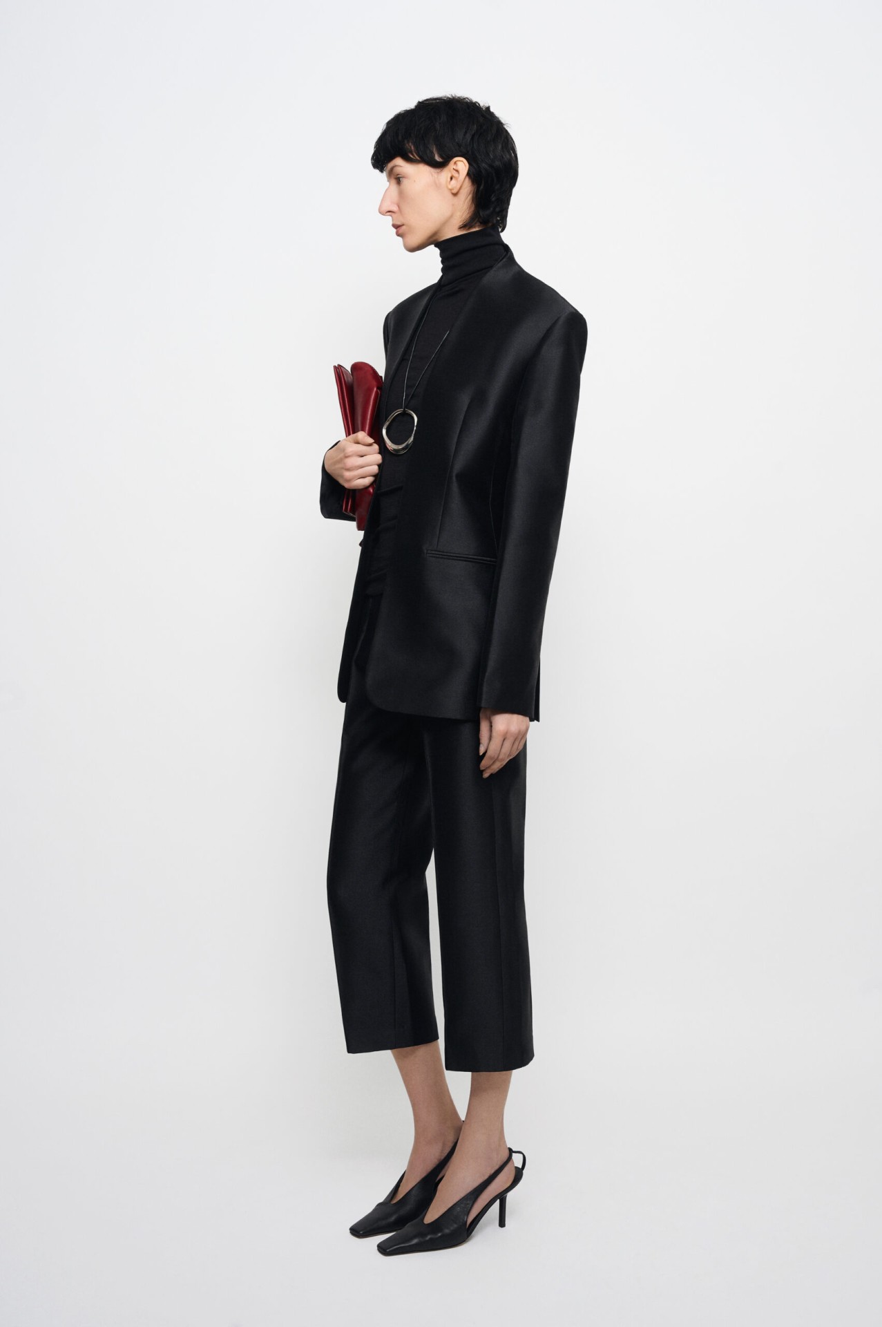 GABRIELE COAT TAFFETA, BLACK