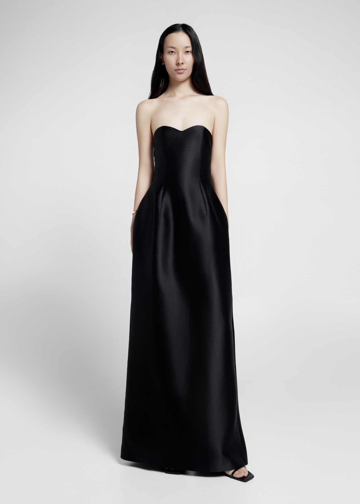MARIN DRESS, BLACK TAFFETA