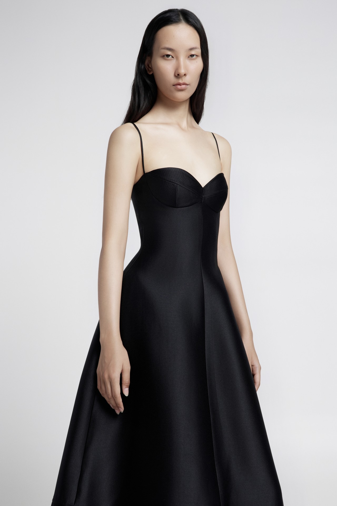 SELEE DRESS, BLACK TAFFETA