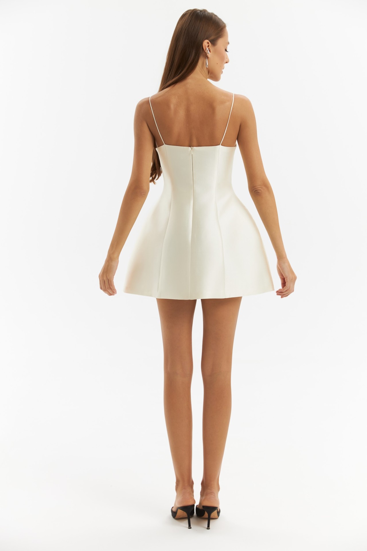 SELEE MINI DRESS, IVORY TAFFETA
