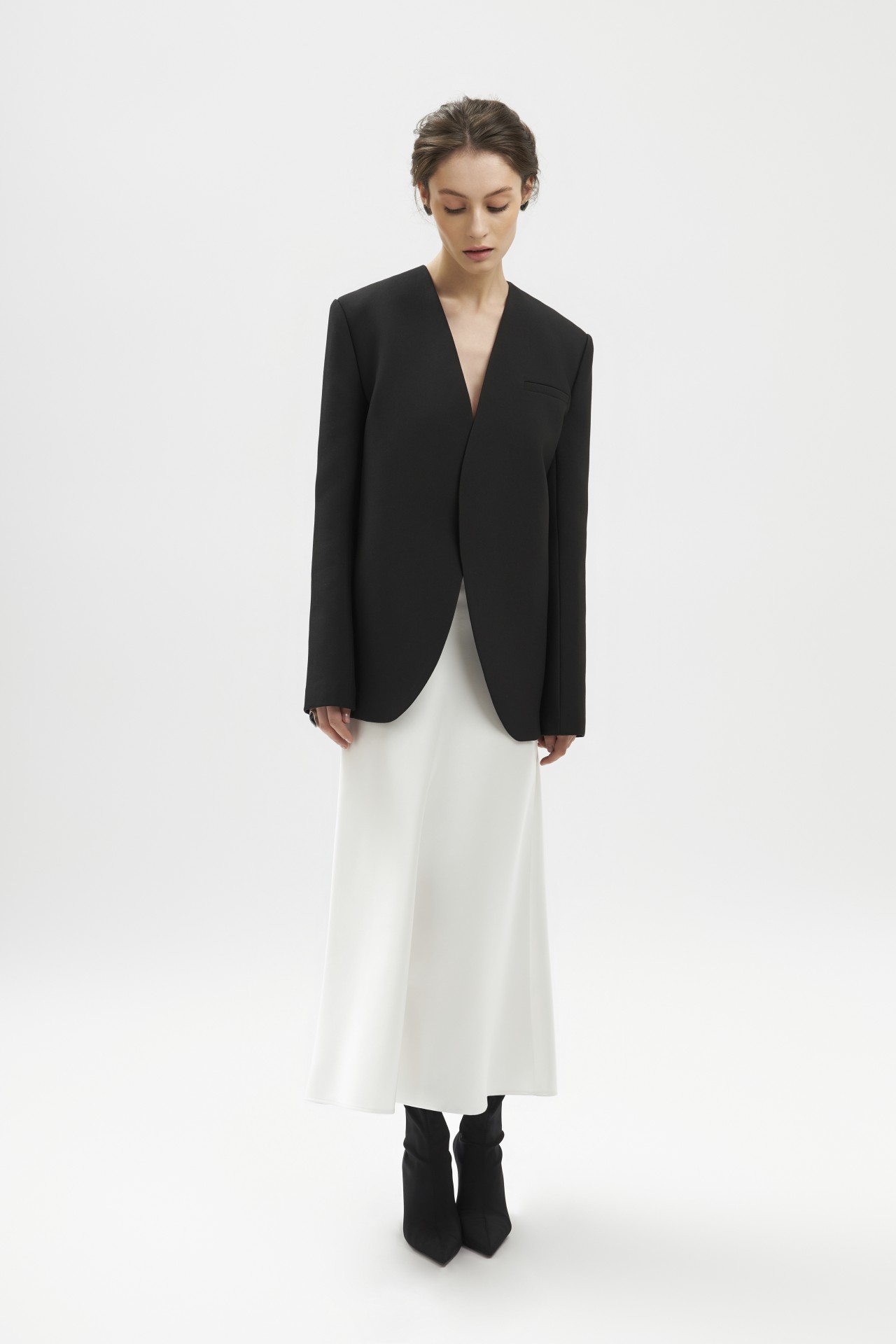 The Curia Jacket, Black Crepe