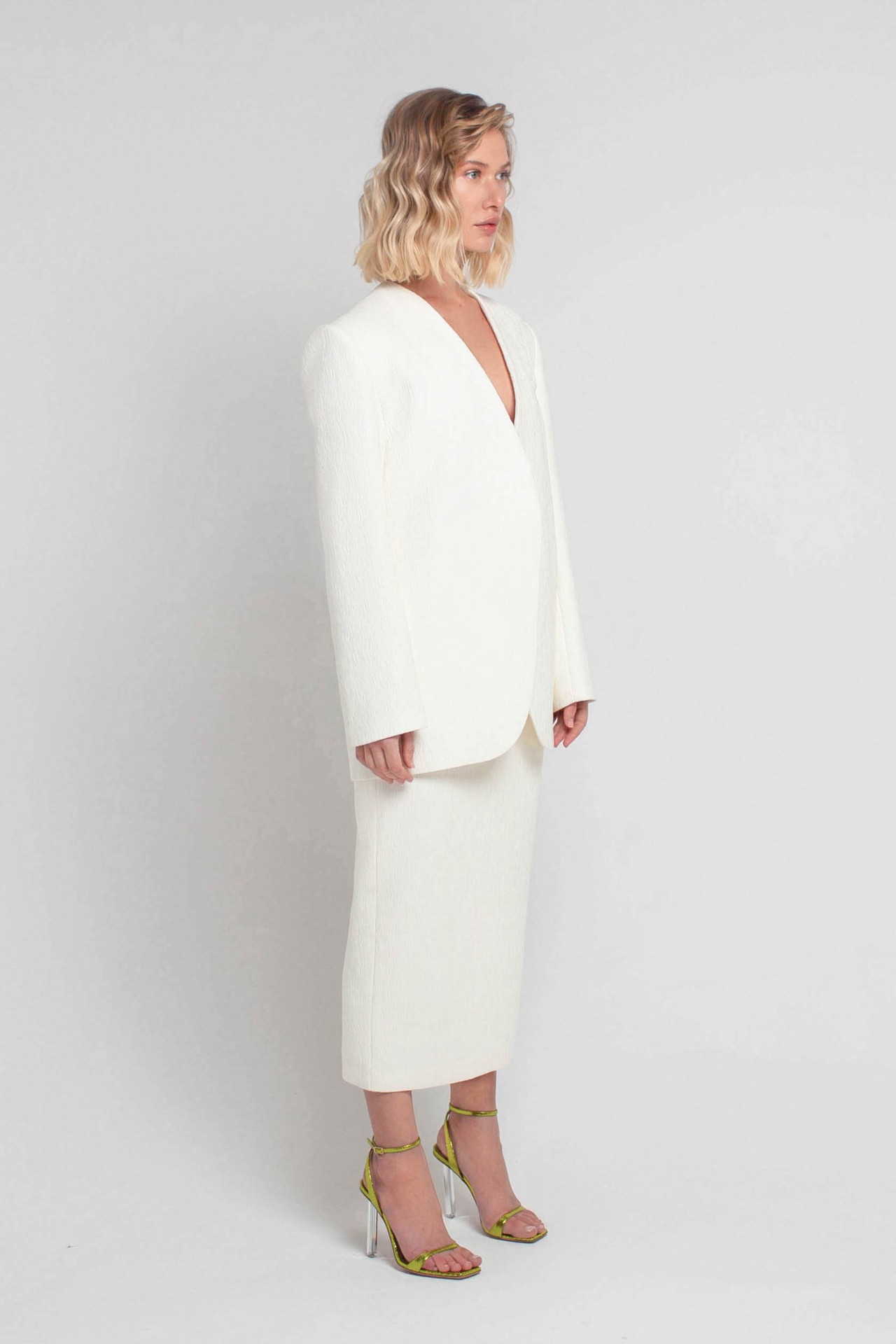 THE FIA JACKET, IVORY JACQUARD