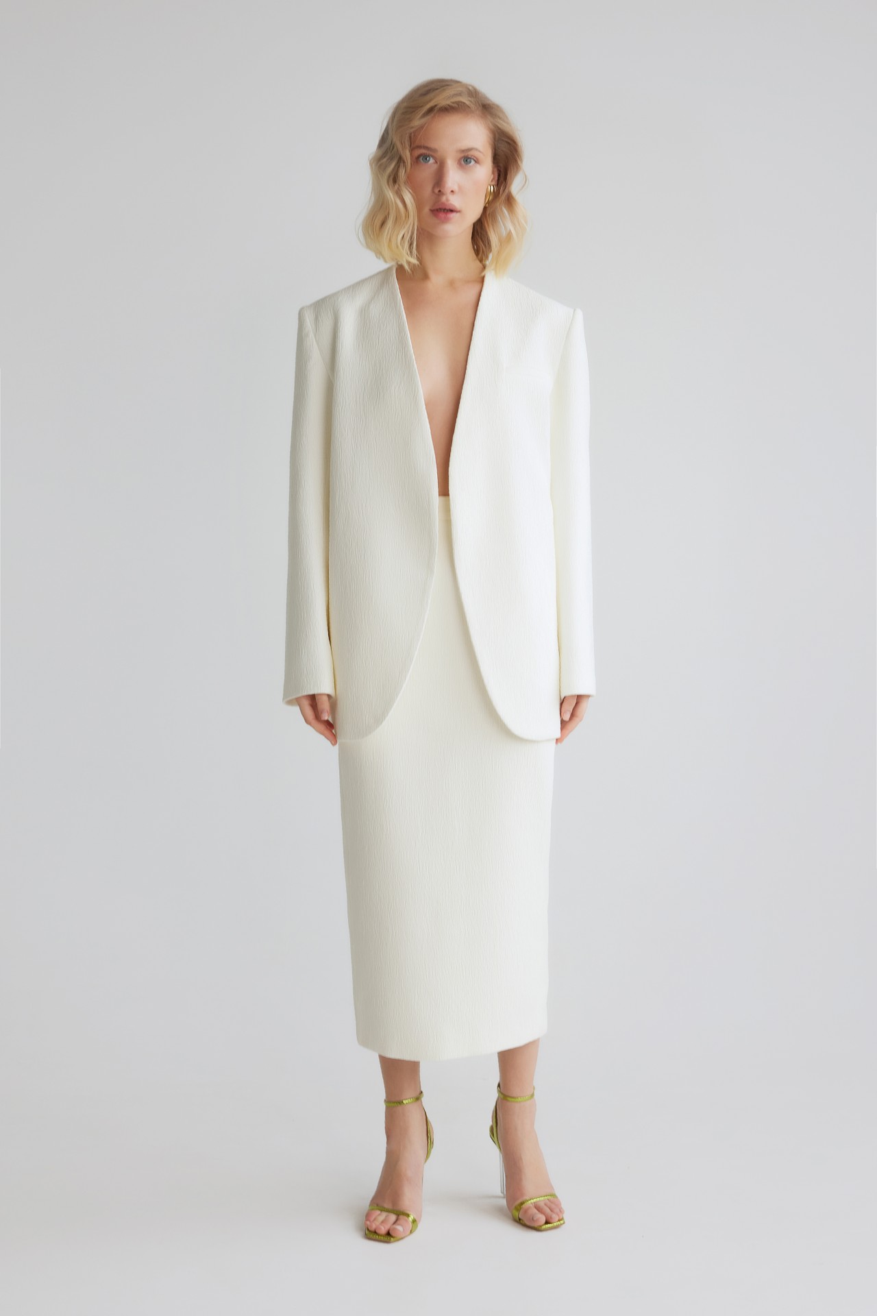 THE FIA JACKET, IVORY JACQUARD