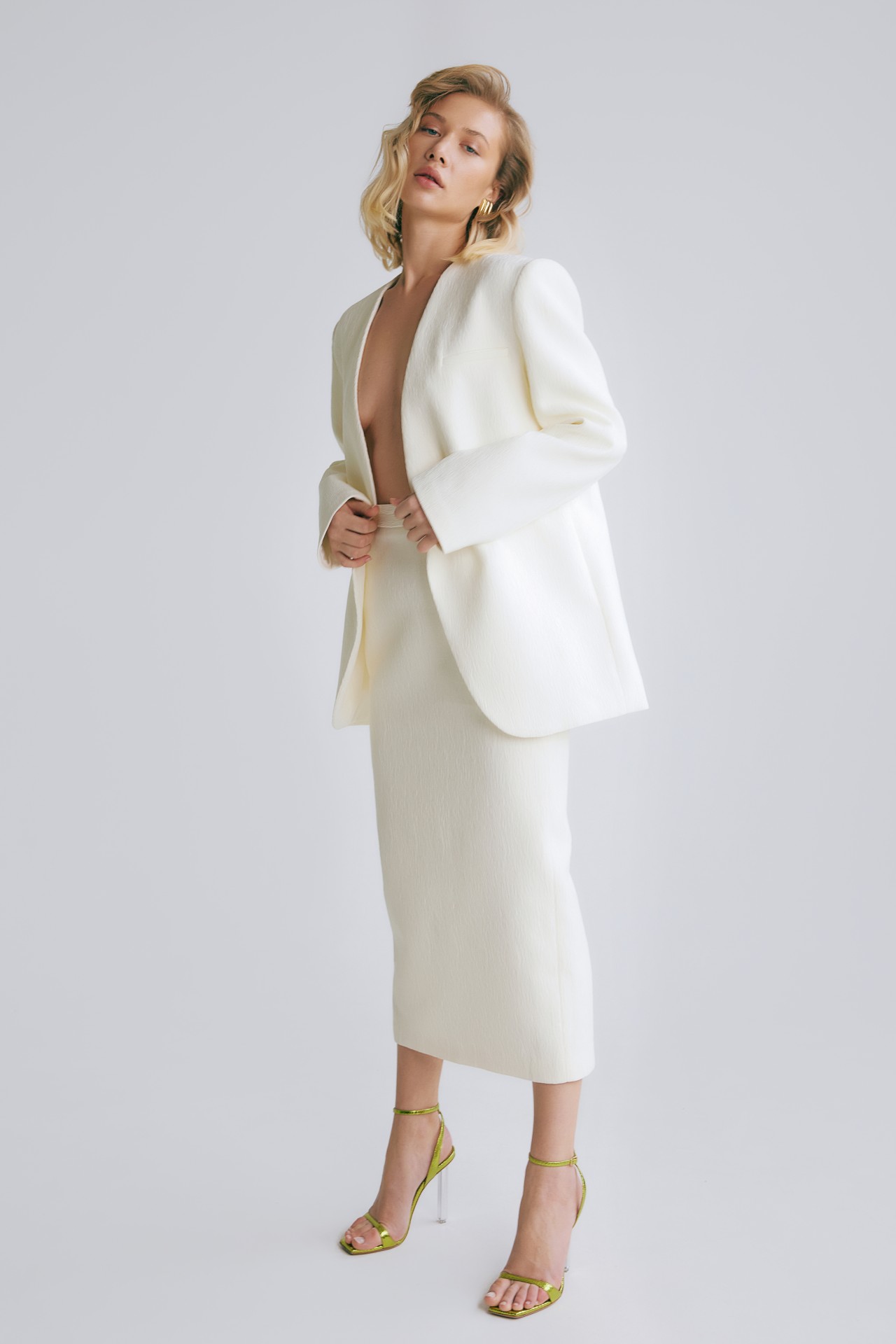 THE FIA JACKET, IVORY JACQUARD