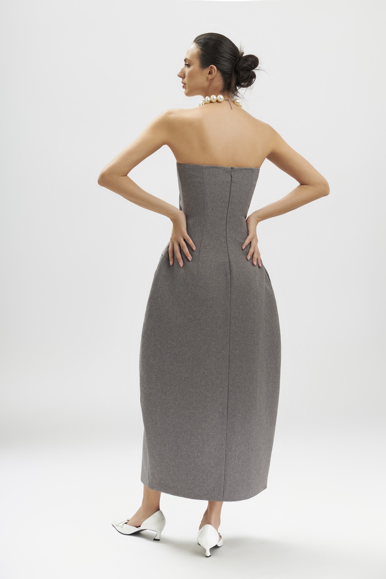 NITA DRESS, GREY